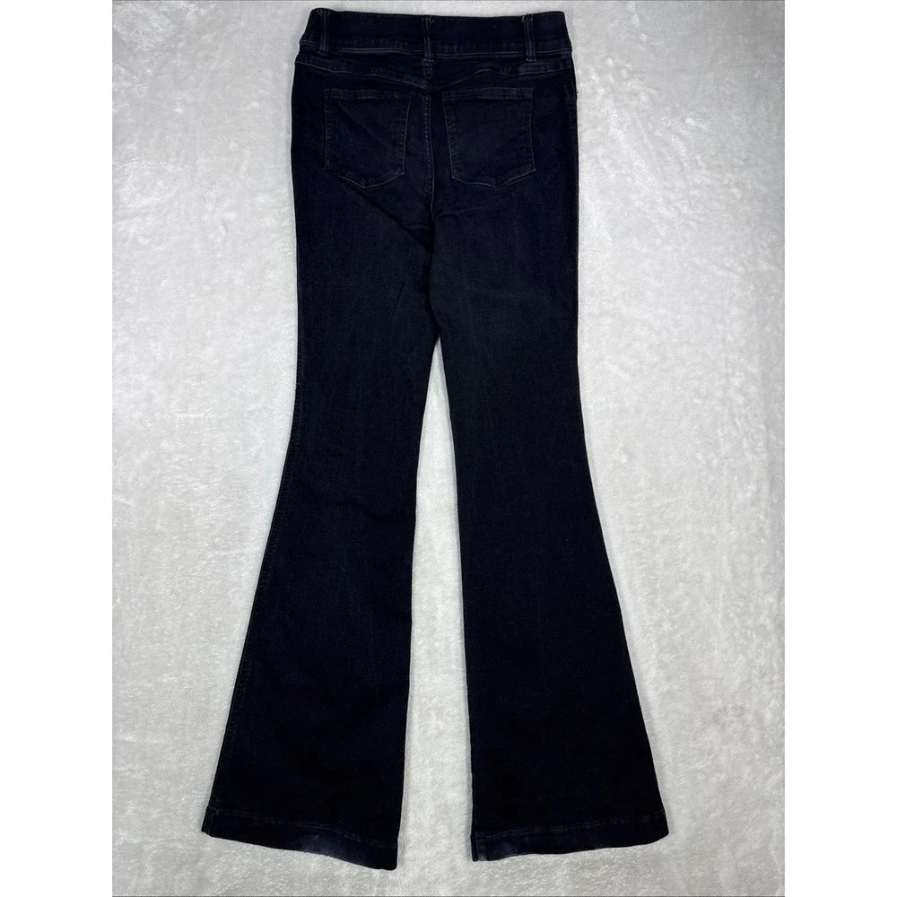 SPANX Pull-on Stretch EveryWear Flare Jeans Black Size Medium 20326R (28X33) - Picture 2 of 9